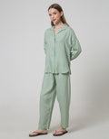 St. Yves Long Sleeve Pyjama Pants Black Dotty
