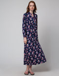 St. Yves Poppy Print Maxi Dress Wanita