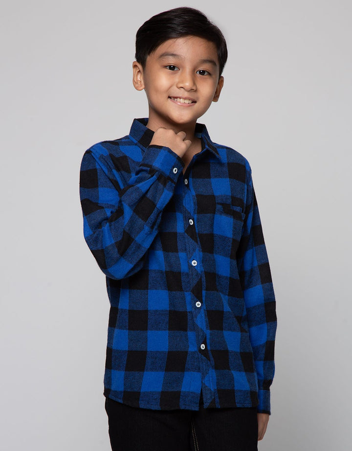 Nevada Flanel Checks Kemeja Anak Laki-laki