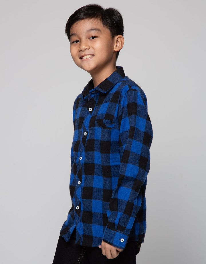 Nevada Flanel Checks Kemeja Anak Laki-laki