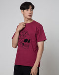 Nevada Short Sleeve T-Shirt Flocking Skull
