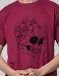 Nevada Short Sleeve T-Shirt Flocking Skull