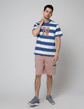 Nevada Stripe N Logo Kaos Pria