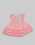 Pipiniko Tile Ruffle Midi Dress Anak Perempuan