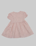 Pipiniko Short Sleeve Midi Dress Smock Print Flower