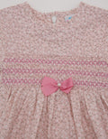 Pipiniko Short Sleeve Midi Dress Smock Print Flower