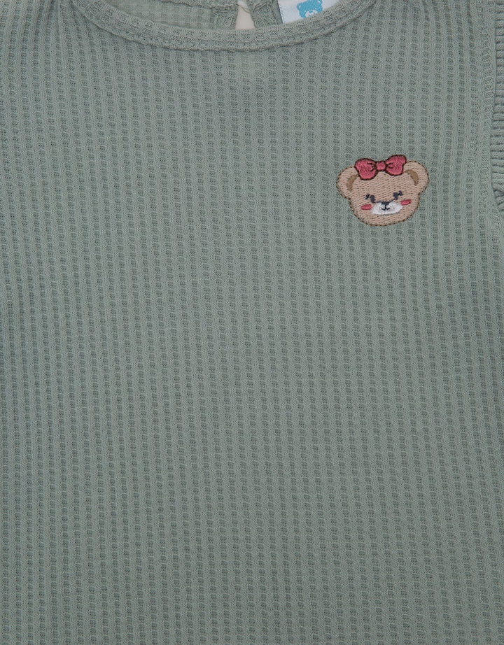 Pipiniko Short Sleeve T-Shirt Top Waffle