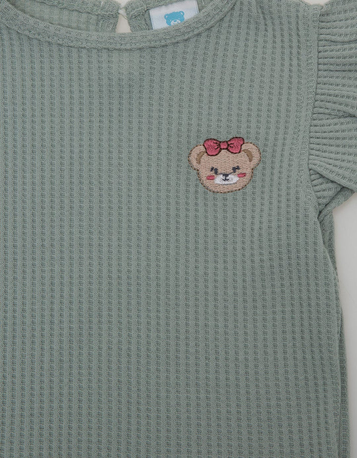 Pipiniko Short Sleeve T-Shirt Top Waffle