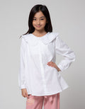Nevada Lace Collar Kemeja Anak Perempuan