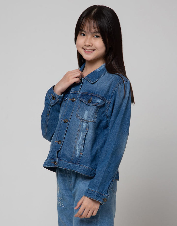 Nevada Denim Jacket With Slide Slit