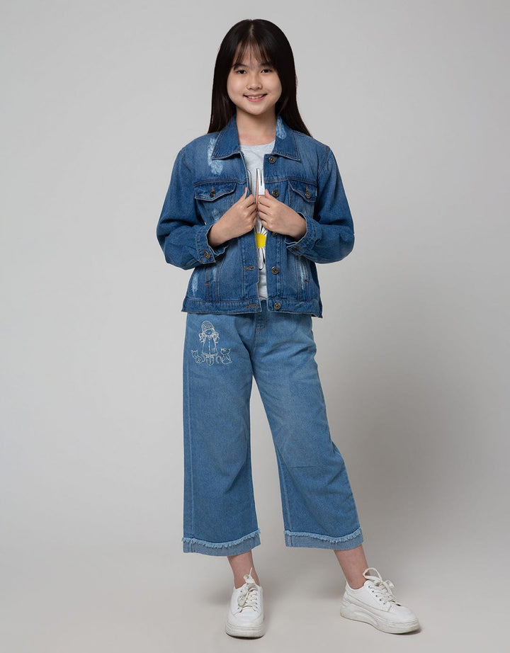 Nevada Denim Jacket With Slide Slit
