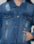Nevada Denim Jacket With Slide Slit