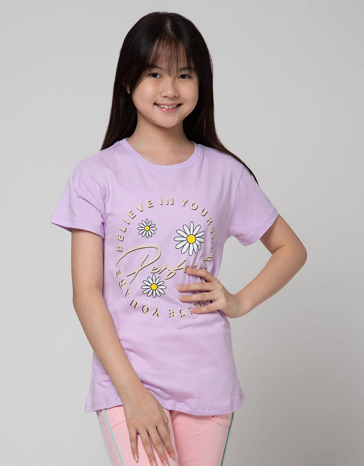 Nevada Krisset Flower Kaos Anak Perempuan