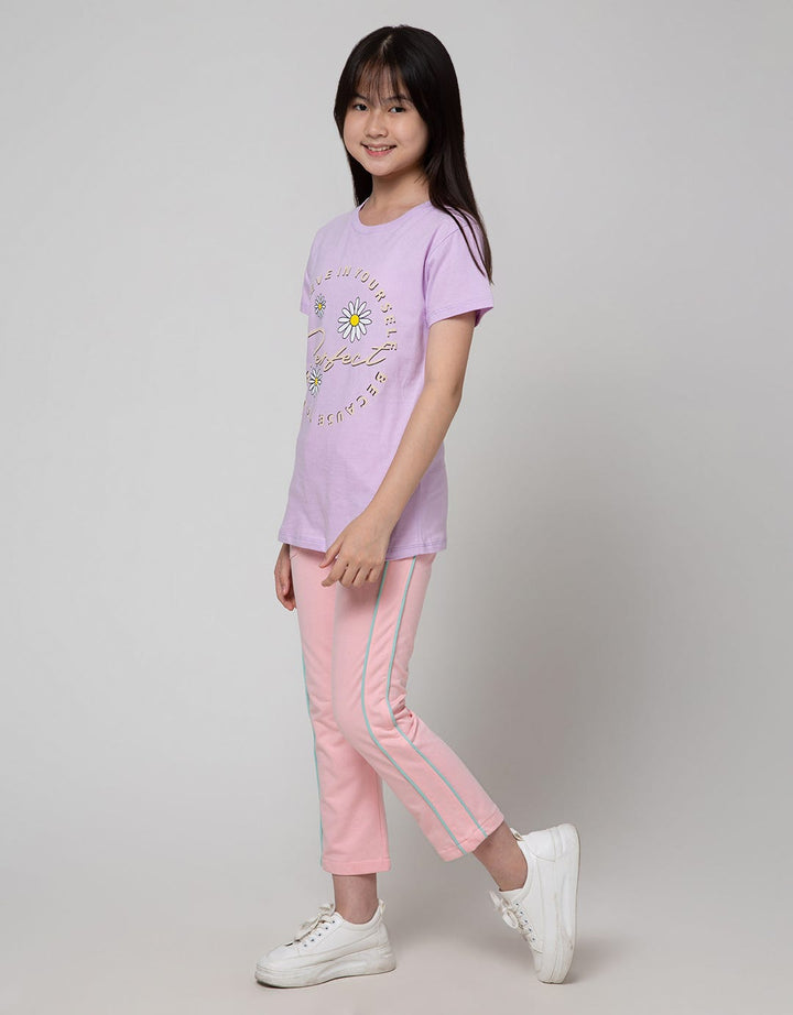 Nevada Krisset Flower Kaos Anak Perempuan