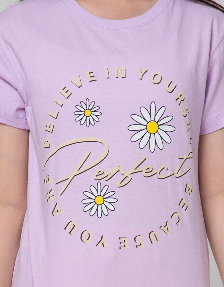 Nevada Krisset Flower Kaos Anak Perempuan