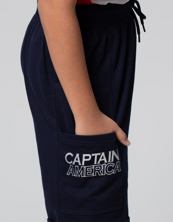 Marvel Celana Pendek Knit Avengers Logo Capt Amerika