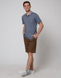 Cardinal Motif Print Polo Shirt Formal