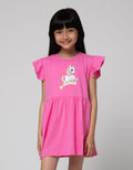 Little M Short Sleeve Midi Dress Daily Unicorn