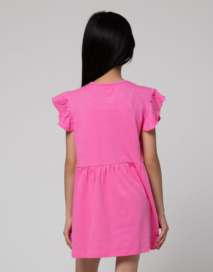 Little M Short Sleeve Midi Dress Daily Unicorn
