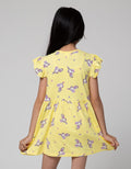 Little M Short Sleeve Midi Dress Daily Unicorn Full Print