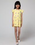 Little M Short Sleeve Midi Dress Daily Unicorn Full Print