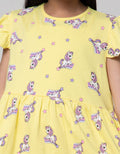 Little M Short Sleeve Midi Dress Daily Unicorn Full Print