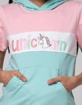 Little M Short Sleeve T-Shirt Hoody Kantong Kanguru Unicorn
