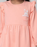 Little M Bunny Print Midi Dress Anak Perempuan