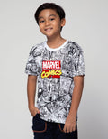 Marvel Comics Word Print Kaos Anak Laki-Laki