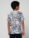 Marvel Comics Word Print Kaos Anak Laki-Laki