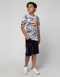 Marvel Comics Word Print Kaos Anak Laki-Laki