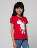 Little M Bunny Print Kaos Anak Perempuan