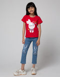 Little M Bunny Print Kaos Anak Perempuan