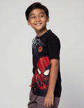 Marvel T-Shirt Print Spiderman Half Body Net Shoulders