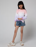 Little M Sweatshirt Tie Dye Tas Unicorn