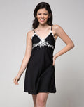 Cynthia Melanie Dress Satin Combination Lace