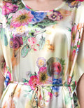 Cynthia Dress Satin Motif Flower