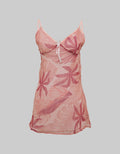 Cynthia Dress Sifon Motif Flower Small Short Stand