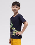 Little M Dino Glow Print Boys T-Shirt