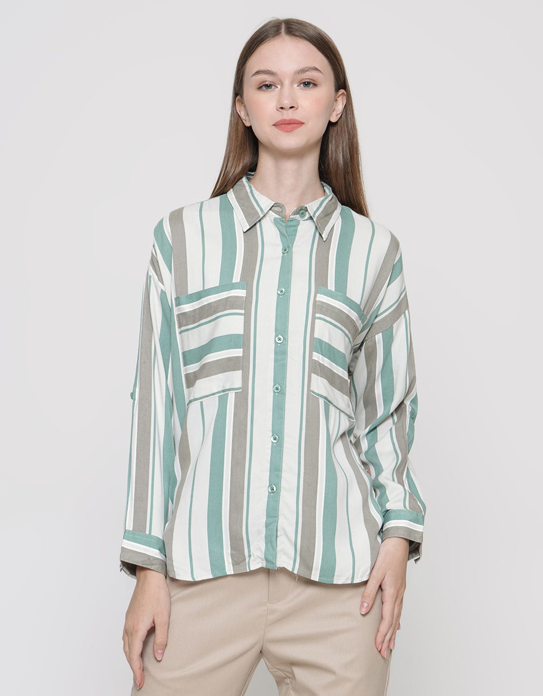 Dust Hasika Women's Stripe Comfease Shirt