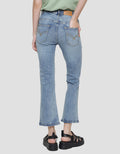 Dust Cropped Flare Celana Jeans Wanita