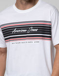 American Jeans Lengan Pendek Kaos  Stripe Logo