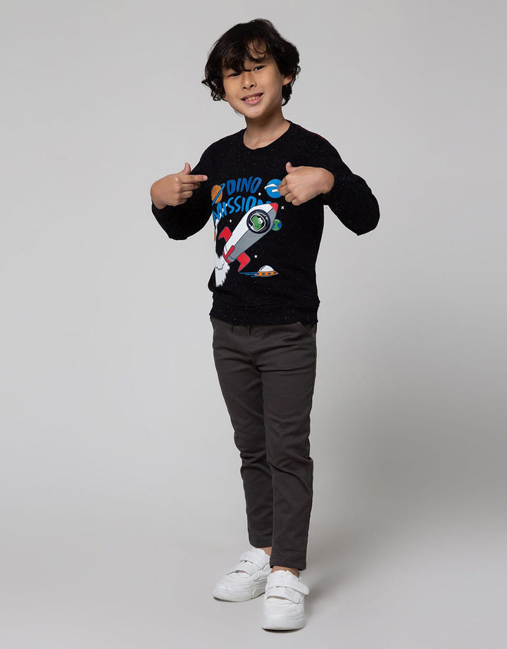 Little M Dino Galaxy Sweater Anak Laki-laki