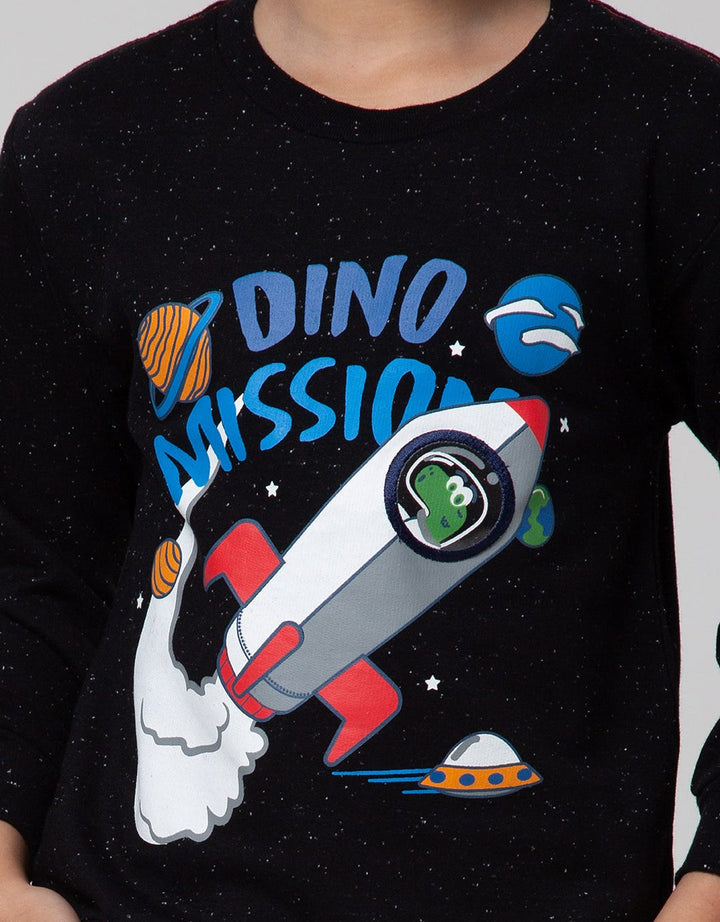Little M Dino Galaxy Sweater Anak Laki-laki