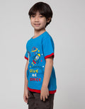 Little M Short Sleeve T-Shirt Aplikasi Mika Bordir Astro Giraffe