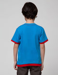 Little M Short Sleeve T-Shirt Aplikasi Mika Bordir Astro Giraffe