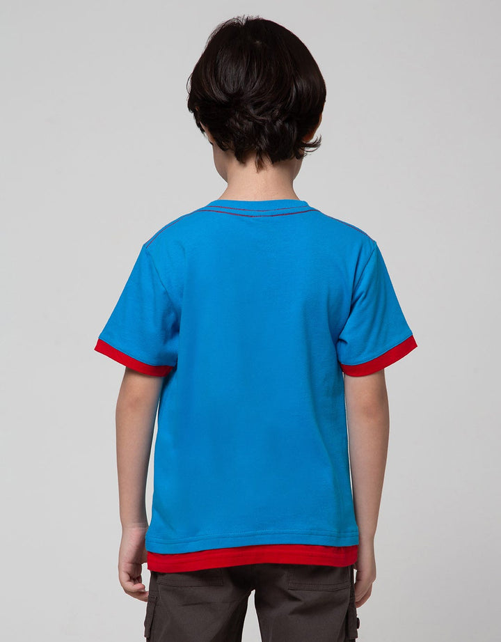 Little M Short Sleeve T-Shirt Aplikasi Mika Bordir Astro Giraffe