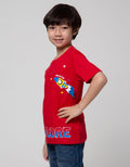 Little M Short Sleeve T-Shirt Aplikasi Explorer Aplikasi Kantong