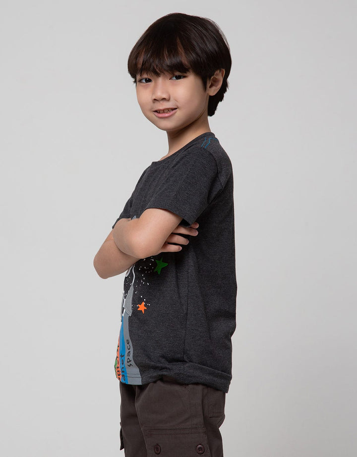 Little M Short Sleeve T-Shirt Raglan Aplikasi