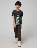Little M Short Sleeve T-Shirt Raglan Aplikasi